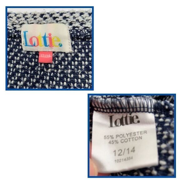 Lottie Tweed Crochet Pattern with Fringes at the bottom hem Sweater, Sz 12/14 - Picture 8 of 9